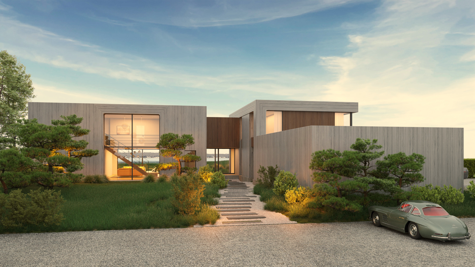 Hamptons modern wood house