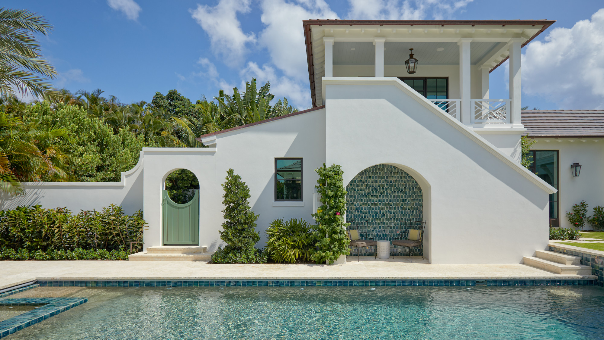 Caribbean style pool house