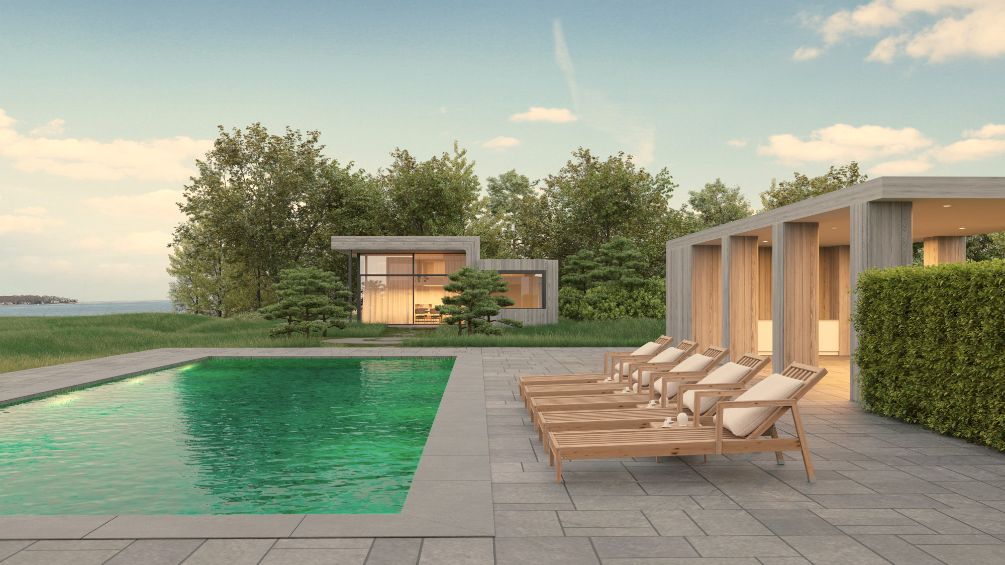 Hamptons modern pool