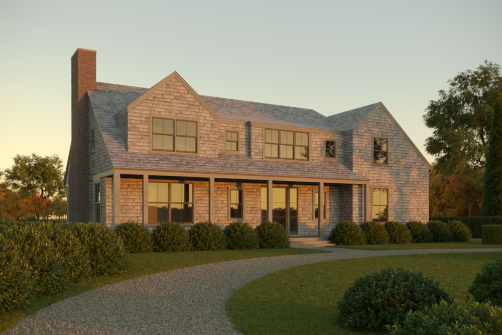 westhampton shingle home rendering