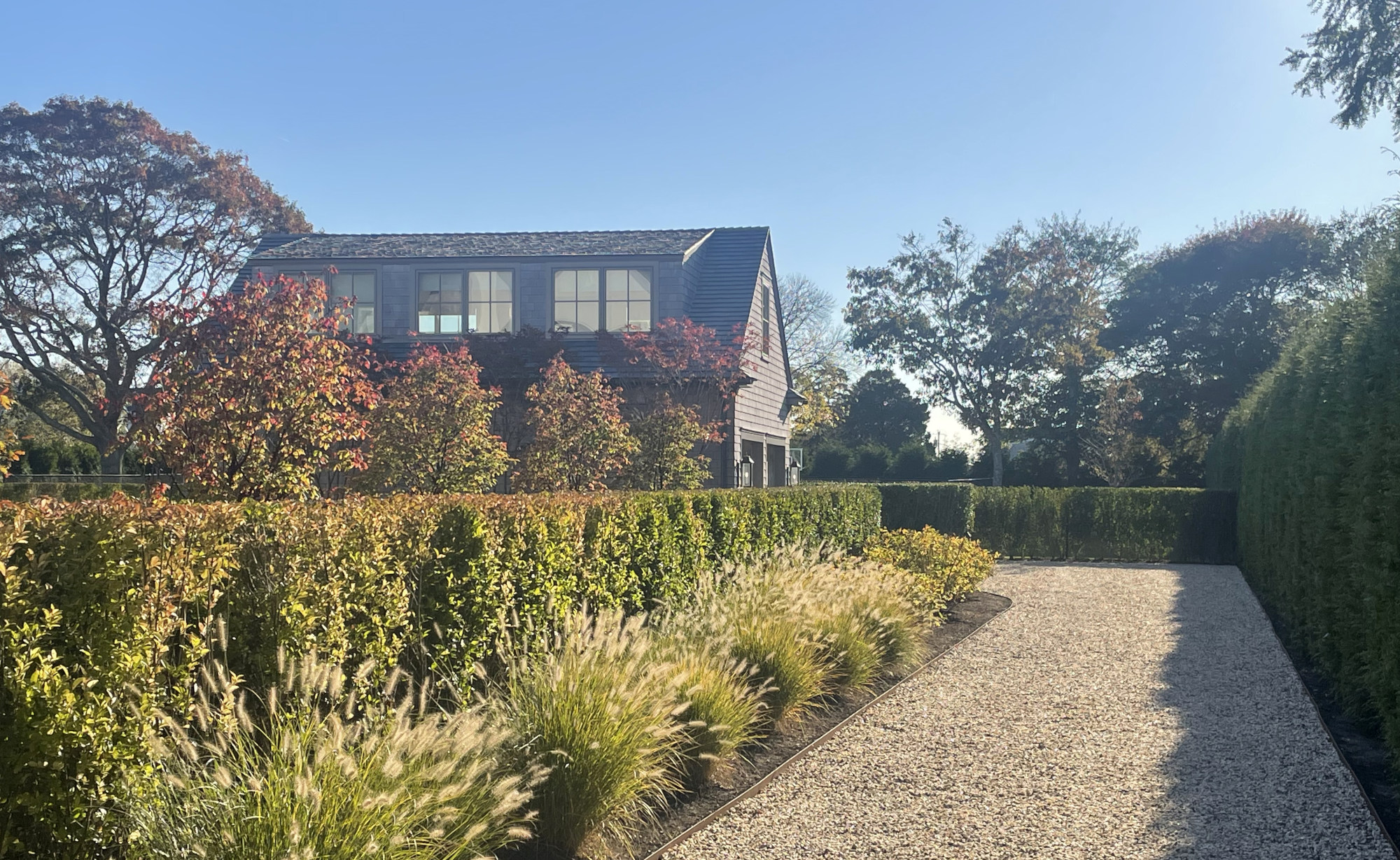 shingle driveway garage