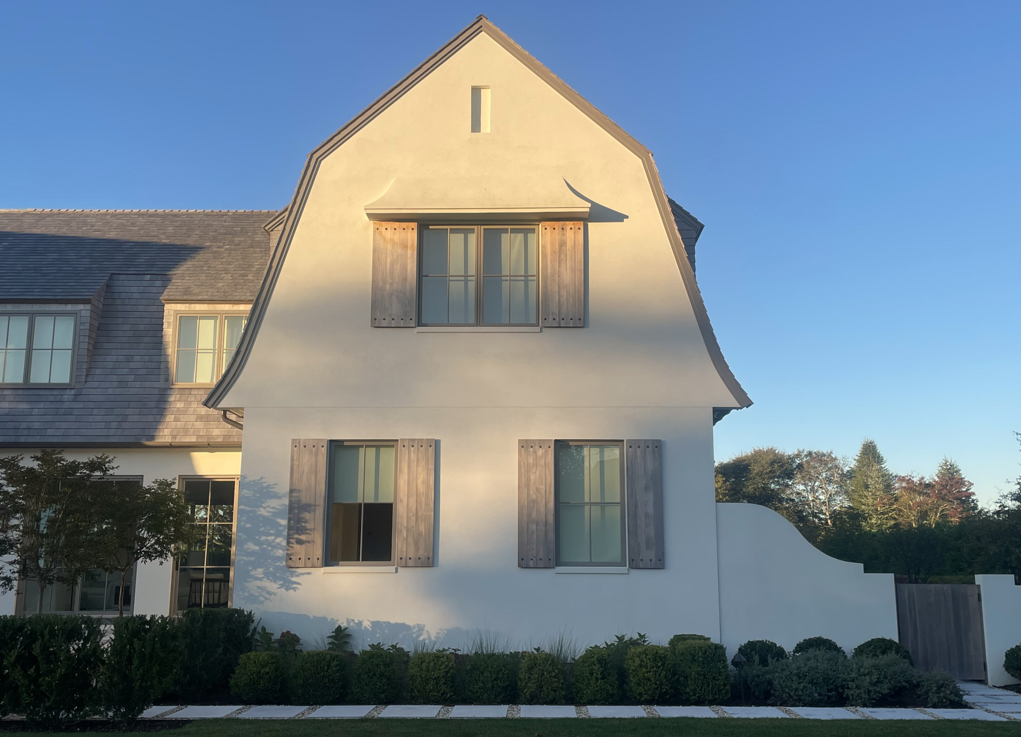 shingle stucco gambrel gable