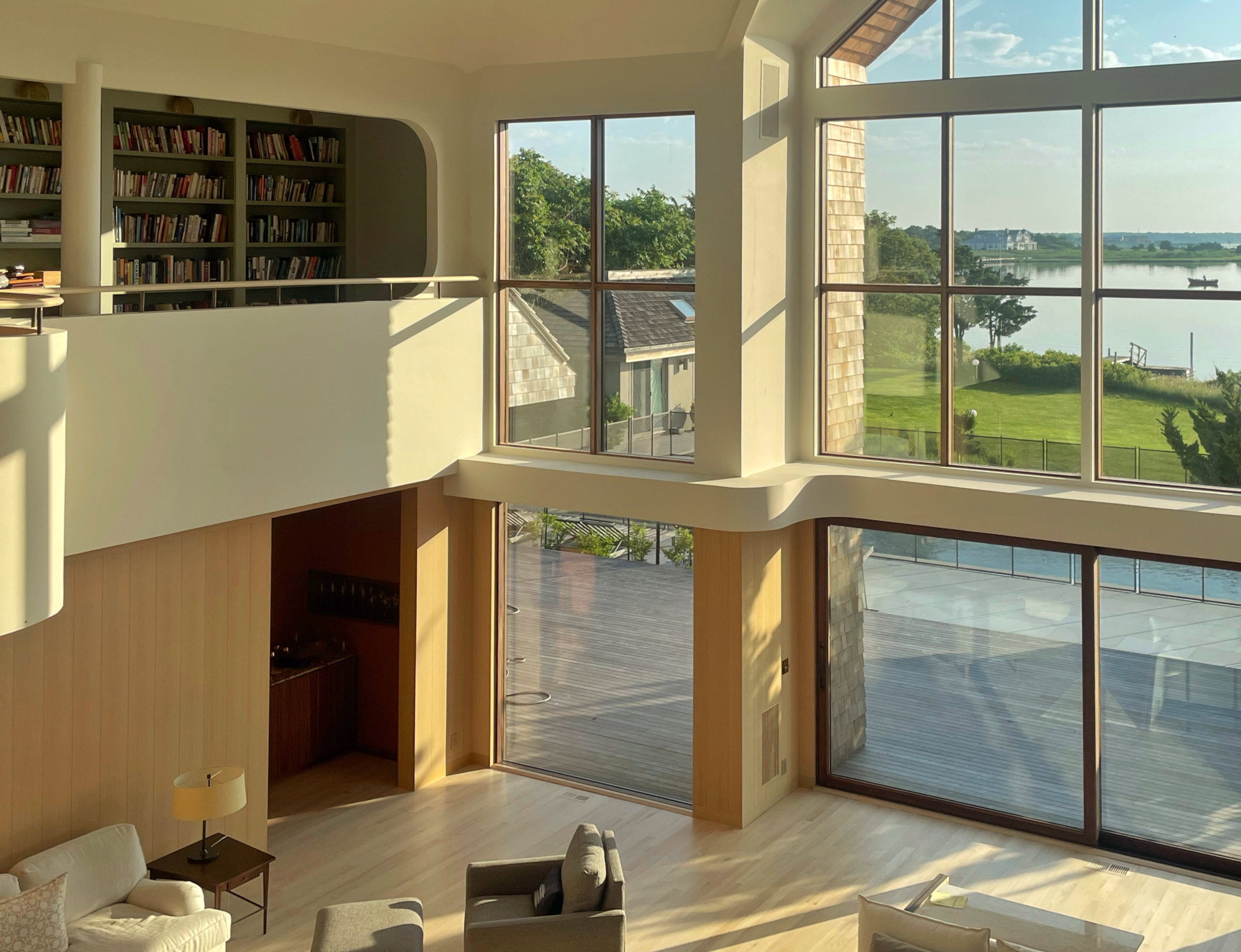 double height great room hamptons