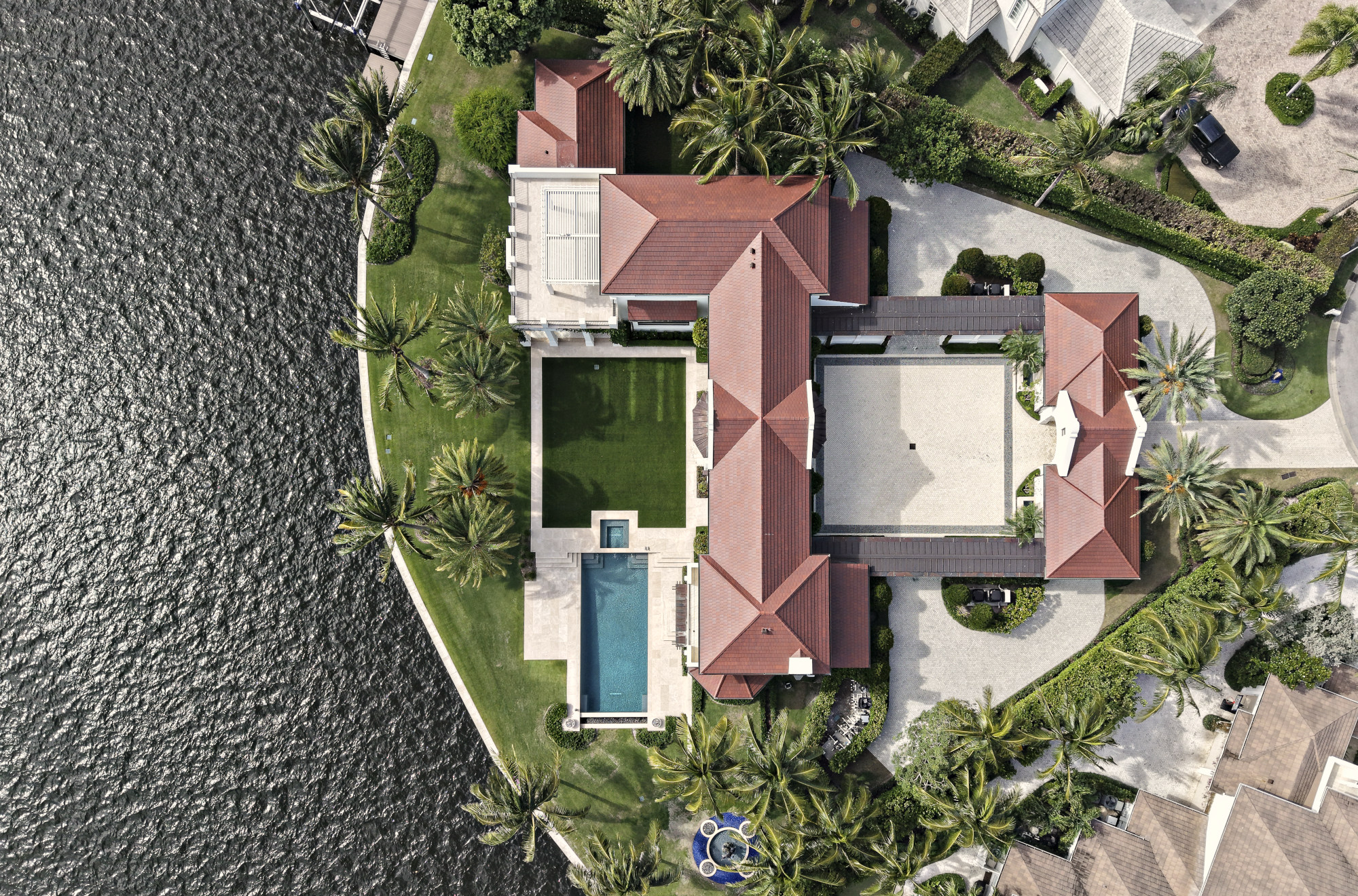 florida intercoastal house aerial vert